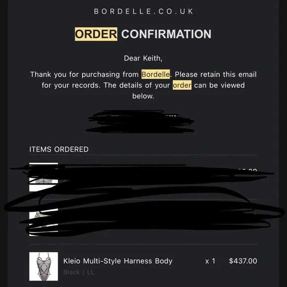 Bordelle Kleio Multi-style Harness Bodysuit In Black - Picture 8 of 8